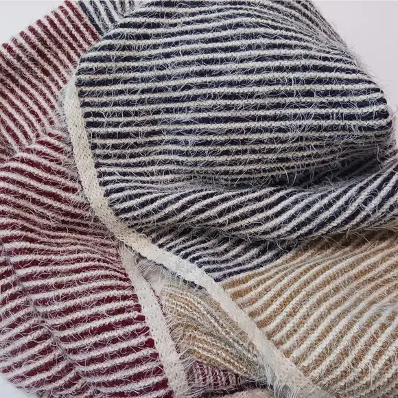NWT infinity scarf Neva Colorblock Striped Burgundy Look by M/Stitch Fix NEW - Picture 5 of 7